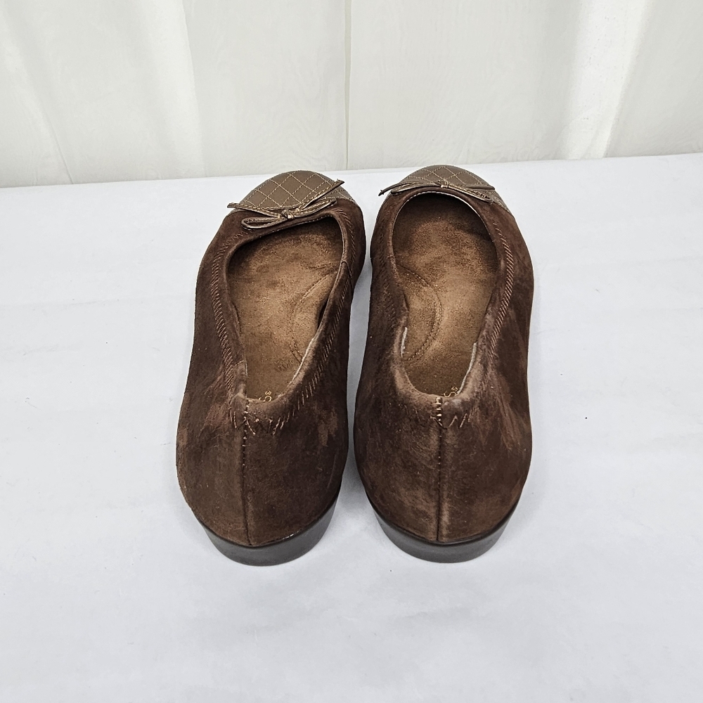 Aerosoles Beckon Brown Suede Bronze Flats Size 7.5 - Picture 6 of 9